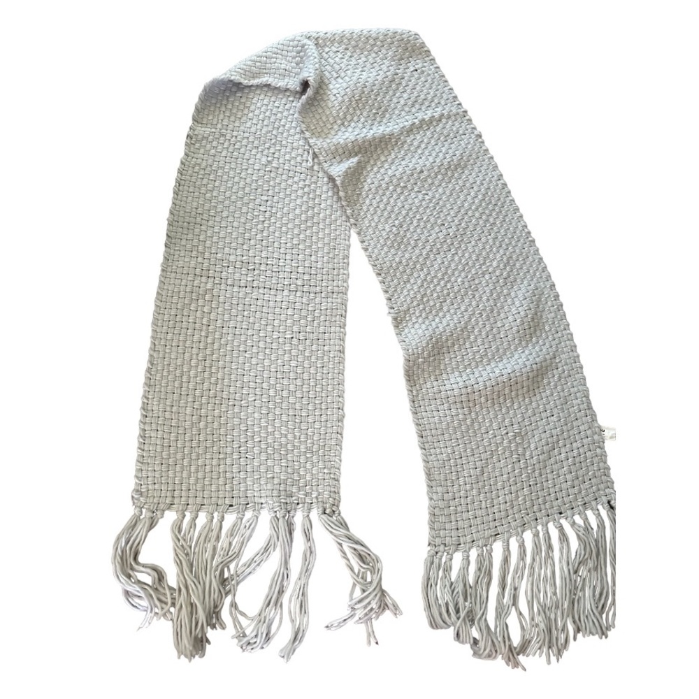 hibou grey wool scarf criss cross (really big) / blanket wrap